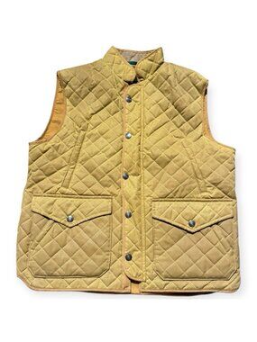 OVER UNDER England Whitby Field Vest Tan Mens XL USA UK Hunting Sport Full Zip